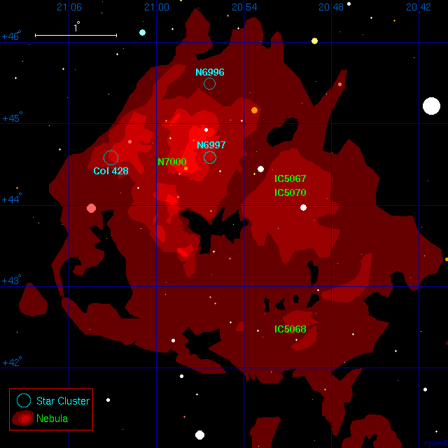 North American Nebula Chart